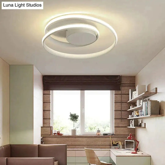 New Modern Ceiling Light For Living Room Bedroom Dining White&Black Aluminum Alloy Lamp Fixtures