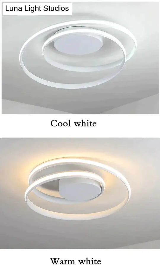 New Modern Ceiling Light For Living Room Bedroom Dining White&Black Aluminum Alloy Lamp Fixtures