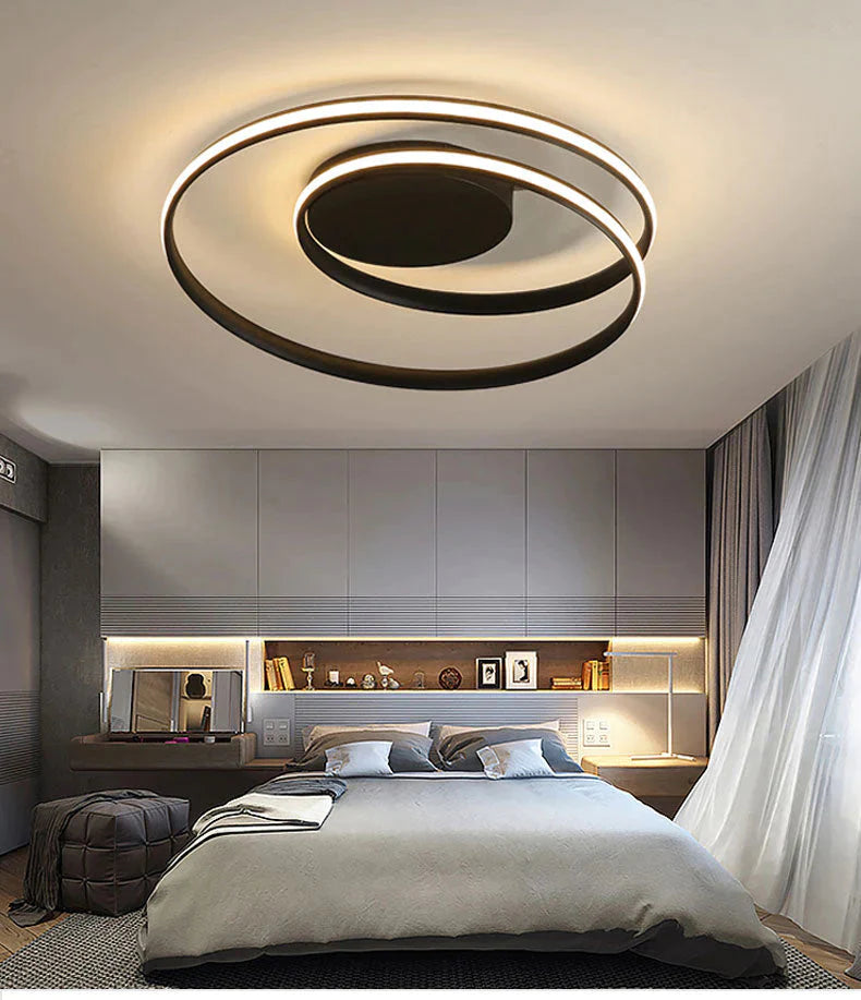 New Modern Ceiling Light For Living Room Bedroom Dining Room White&Black Aluminum Alloy Ceiling Lamp Light Fixtures