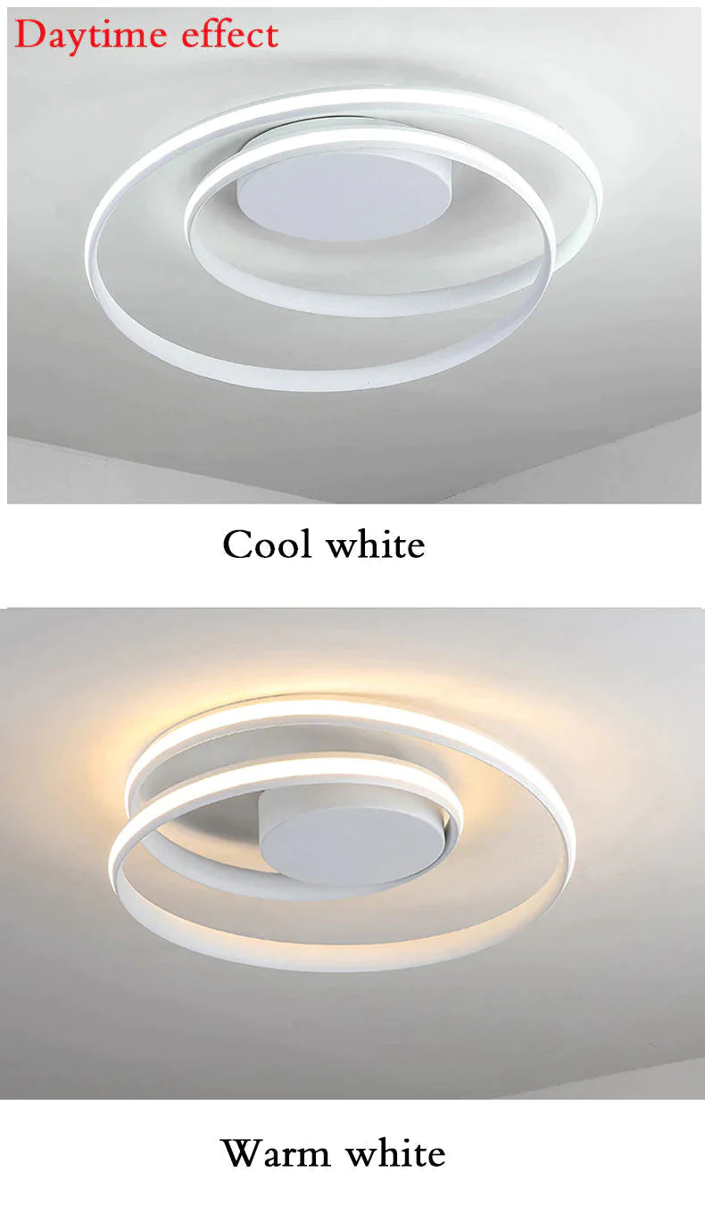 New Modern Ceiling Light For Living Room Bedroom Dining Room White&Black Aluminum Alloy Ceiling Lamp Light Fixtures