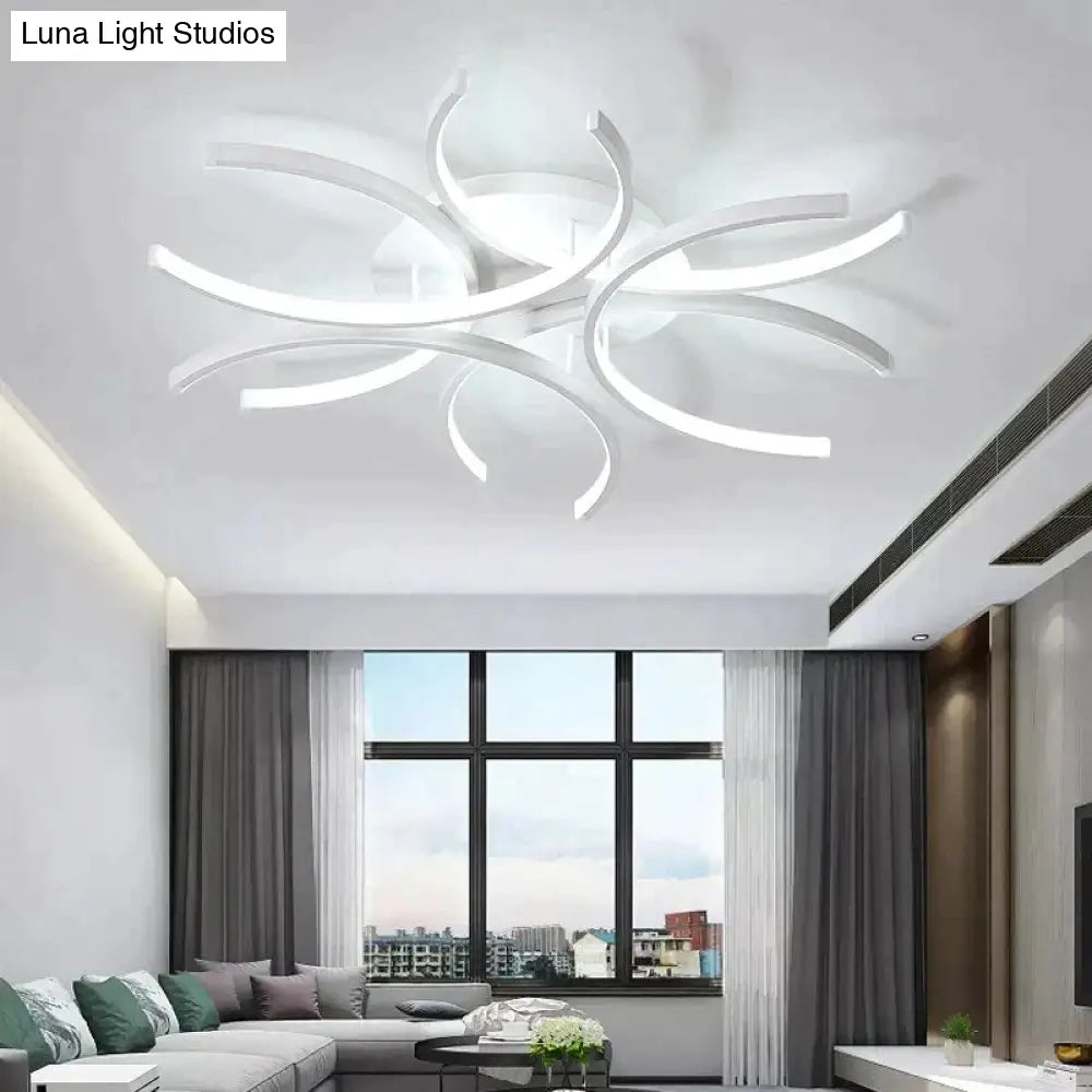 New Modern Led Ceiling Light For Living Room Bedroom White Color Dimmable With Remote Lighting Lamp