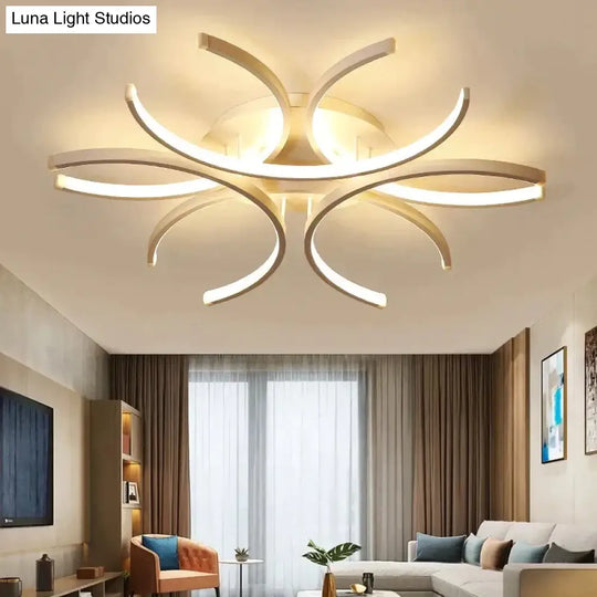 New Modern Led Ceiling Light For Living Room Bedroom White Color Dimmable With Remote Lighting Lamp