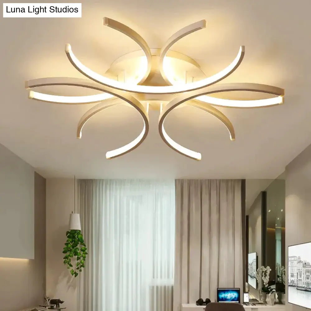 New Modern Led Ceiling Light For Living Room Bedroom White Color Dimmable With Remote Lighting Lamp