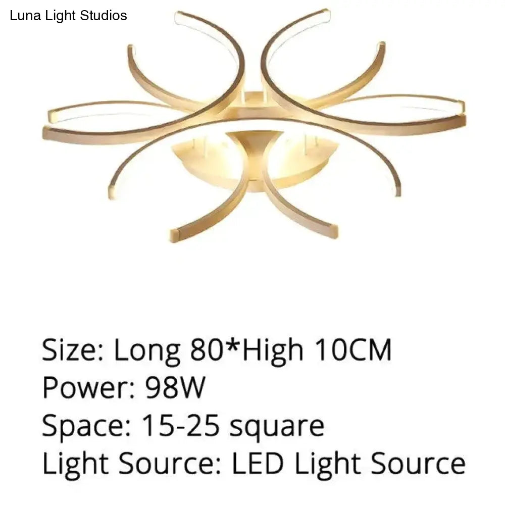 New Modern Led Ceiling Light For Living Room Bedroom White Color Dimmable With Remote Lighting Lamp