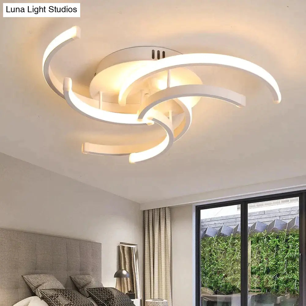 New Modern Led Ceiling Light For Living Room Bedroom White Color Dimmable With Remote Lighting Lamp