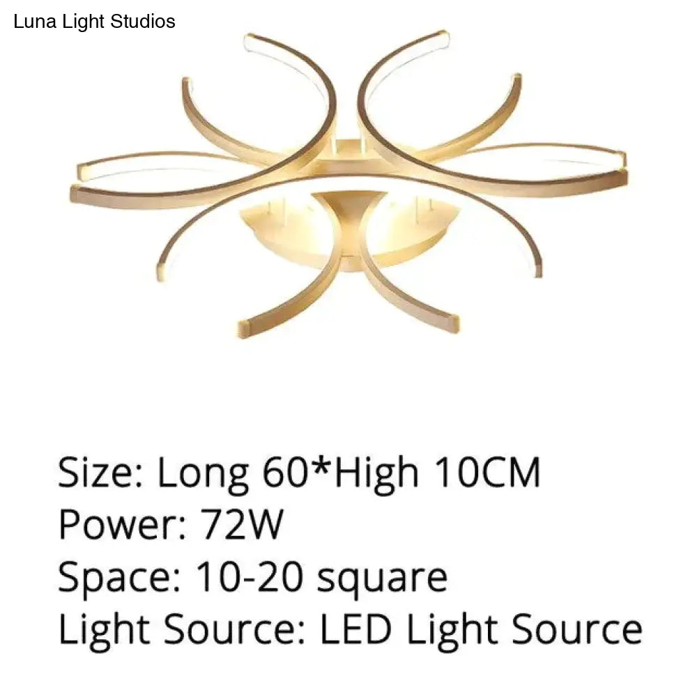 New Modern Led Ceiling Light For Living Room Bedroom White Color Dimmable With Remote Lighting Lamp