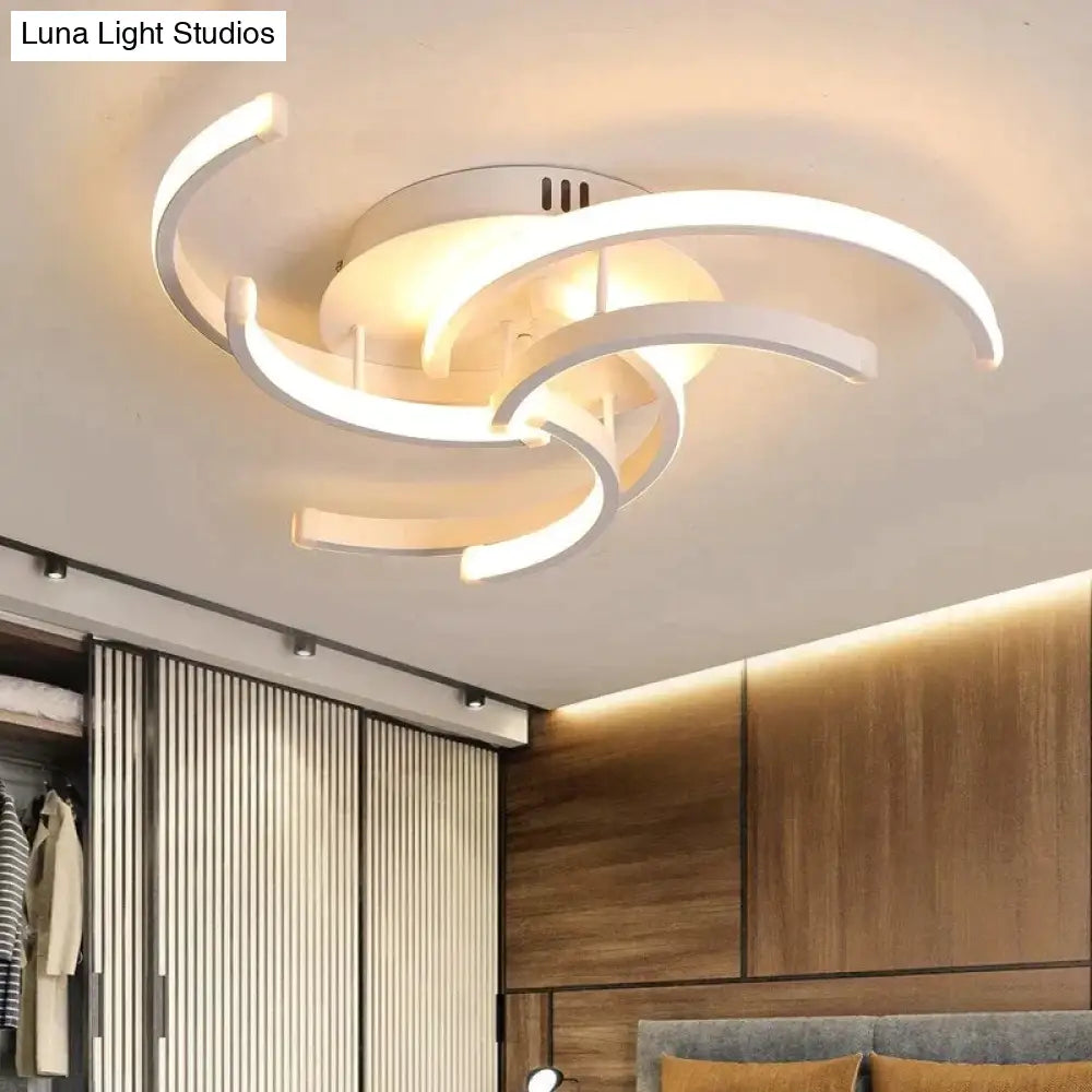 New Modern Led Ceiling Light For Living Room Bedroom White Color Dimmable With Remote Lighting Lamp