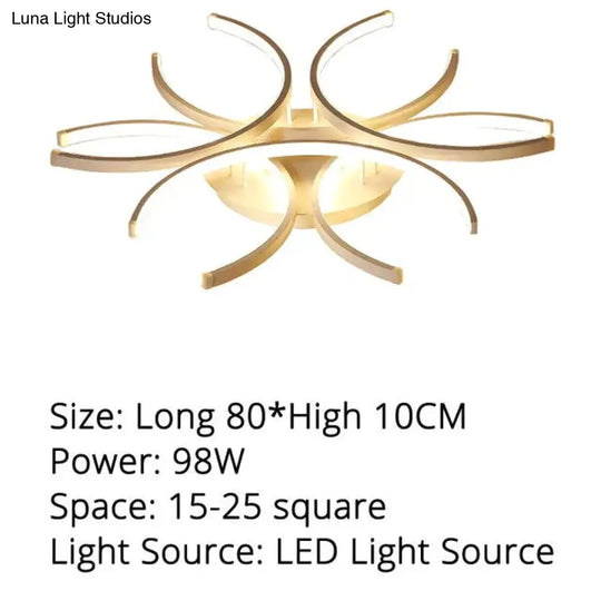 New Modern Led Ceiling Light For Living Room Bedroom White Color Dimmable With Remote Lighting Lamp