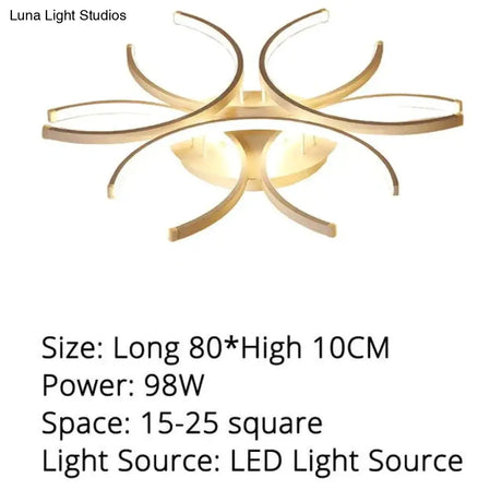 New Modern Led Ceiling Light For Living Room Bedroom White Color Dimmable With Remote Lighting Lamp
