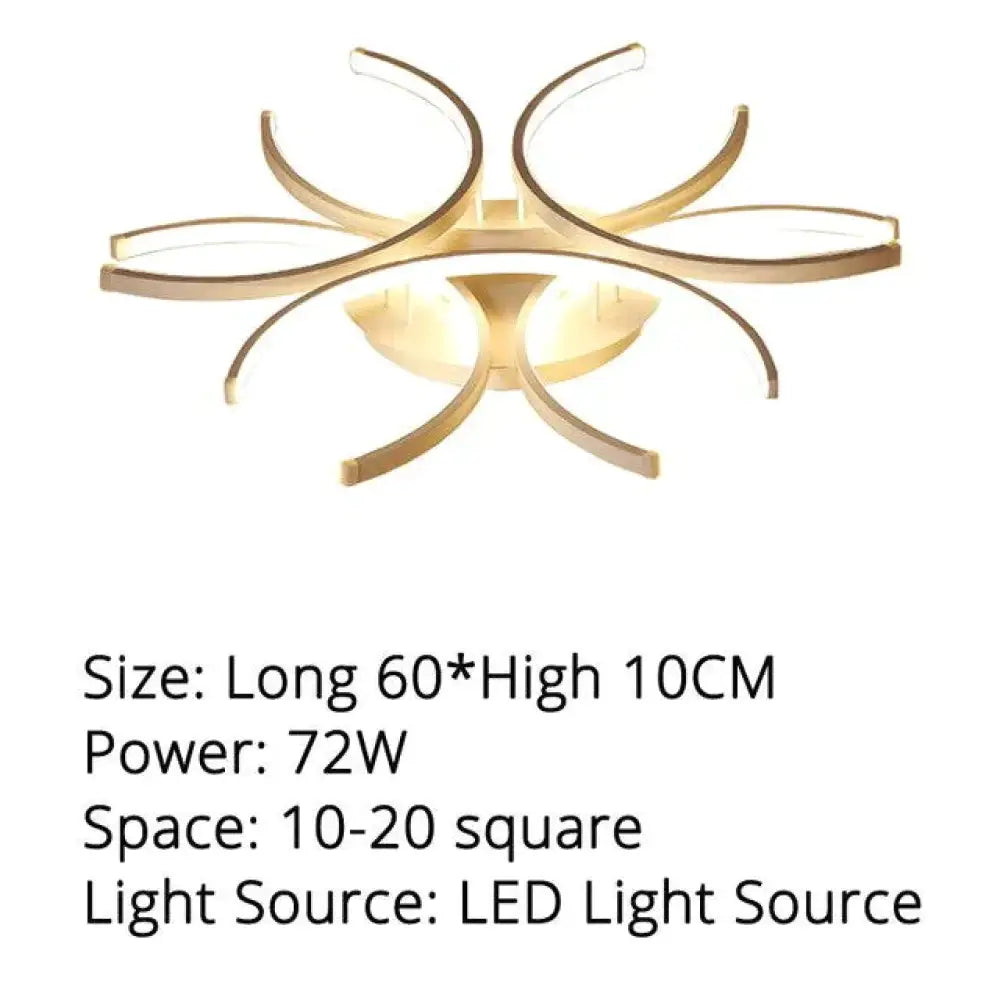 New Modern Led Ceiling Light For Living Room Bedroom White Color Dimmable With Remote Lighting Lamp