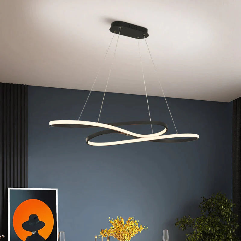 New Modern Led Pendant Lights For Dining Room Living Kitchen Hanging White Or Black Lamp Fixtures