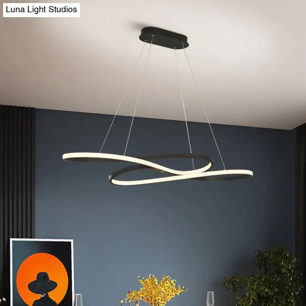 New Modern Led Pendant Lights For Dining Room Living Kitchen Hanging White Or Black Lamp Fixtures