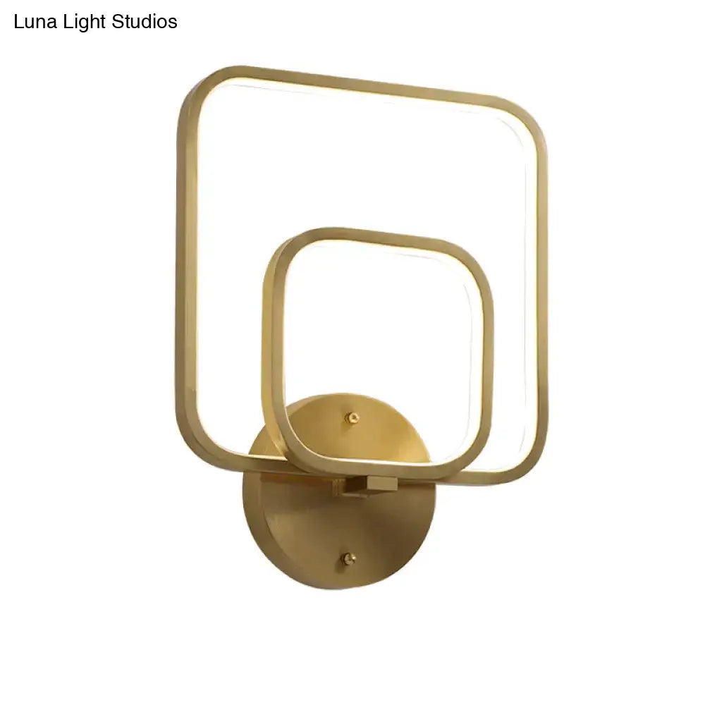 New Modern Simple Square Copper Wall Lamp Lamps