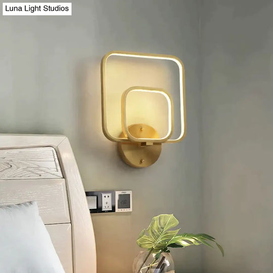 New Modern Simple Square Copper Wall Lamp Lamps