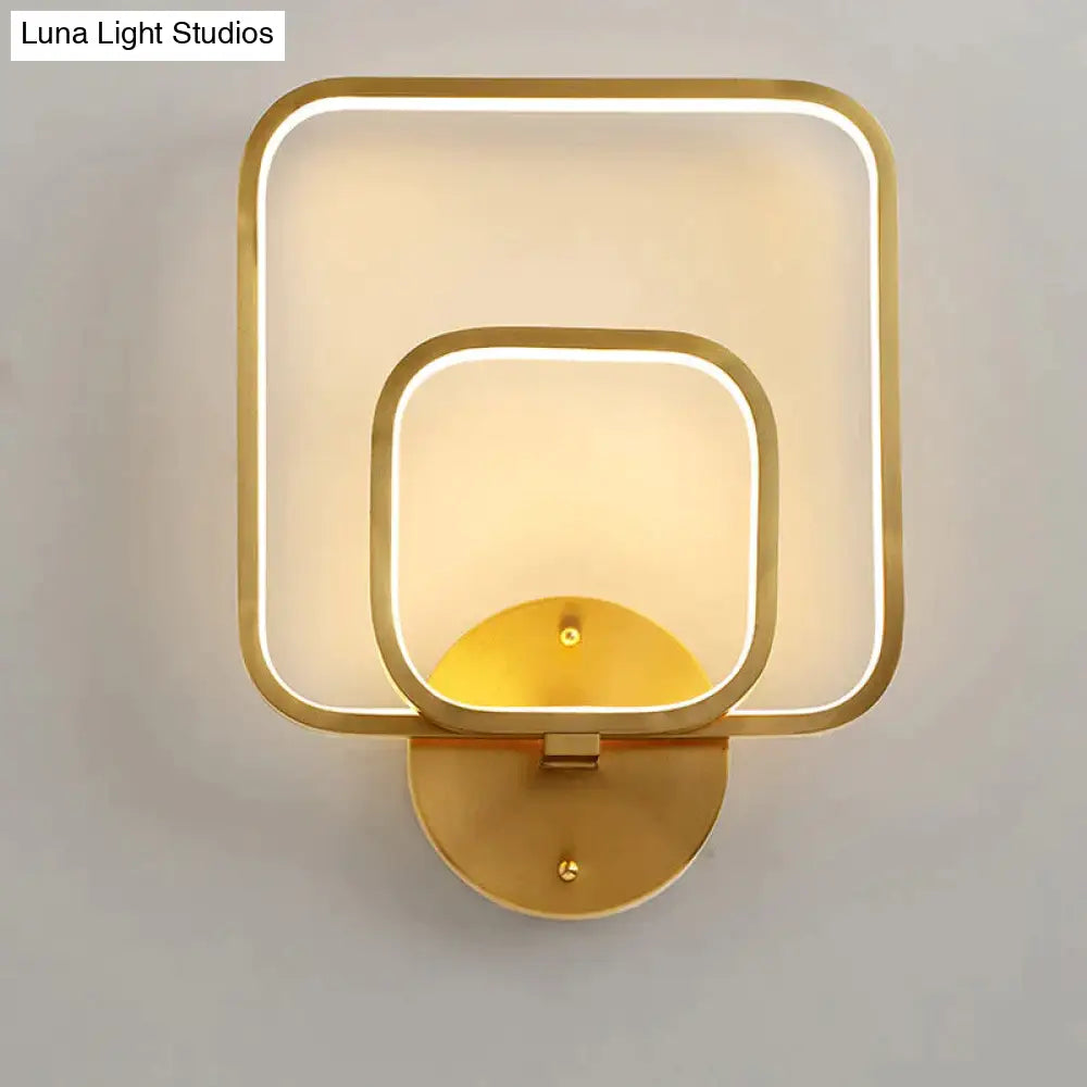 New Modern Simple Square Copper Wall Lamp Lamps