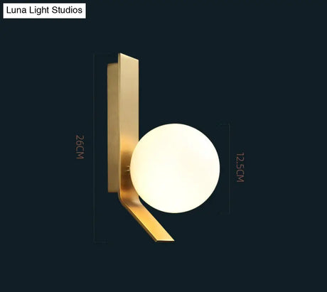 New Nordic Luxury Ball Copper Wall Lamp Single / With Led Light Lamps