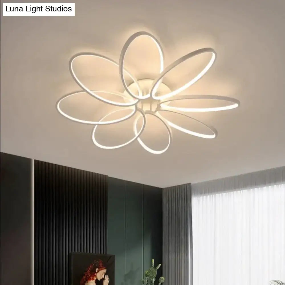 New Petal Ceiling Lamp Led Creative Flower Living Room Simple Modern Warm Light In The Bedroom