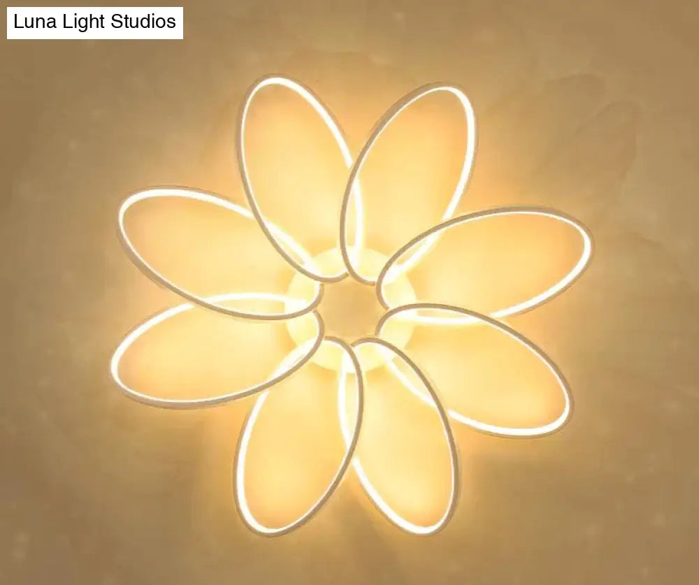 New Petal Ceiling Lamp Led Creative Flower Living Room Simple Modern Warm Light In The Bedroom