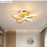 New Petal Ceiling Lamp Led Creative Flower Living Room Simple Modern Warm Light In The Bedroom