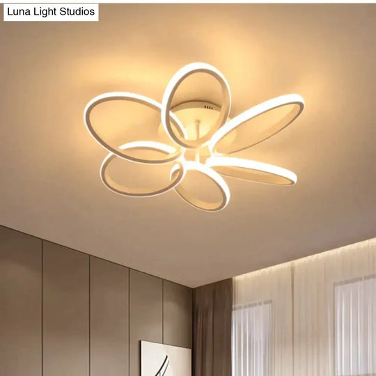 New Petal Ceiling Lamp Led Creative Flower Living Room Simple Modern Warm Light In The Bedroom