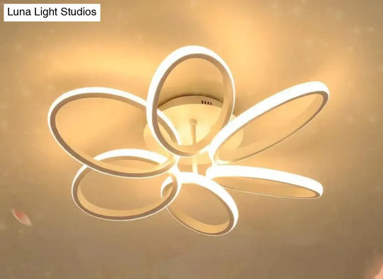 New Petal Ceiling Lamp Led Creative Flower Living Room Simple Modern Warm Light In The Bedroom