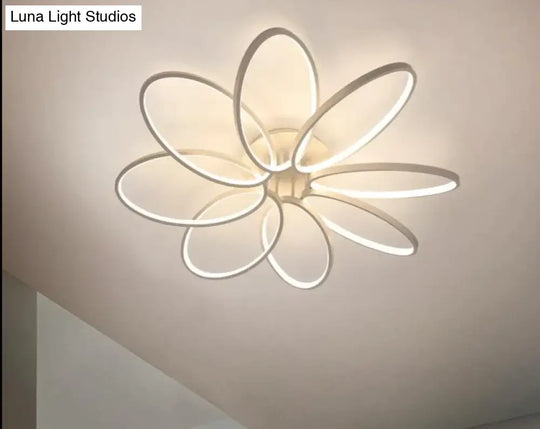 New Petal Ceiling Lamp Led Creative Flower Living Room Simple Modern Warm Light In The Bedroom