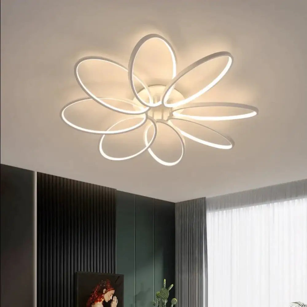 New Petal Ceiling Lamp Led Creative Flower Living Room Simple Modern Warm Light In The Bedroom