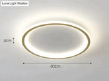 New Simple Bedroom Led Copper Ceiling Lamp 40Cm Tricolor Light