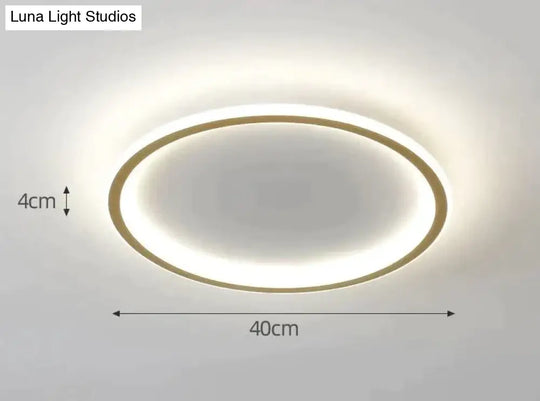 New Simple Bedroom Led Copper Ceiling Lamp