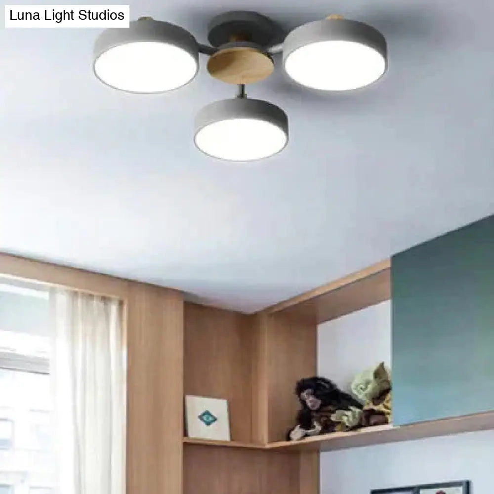 New Solid Wood Led Lamp For Nordic Living Room Ceiling