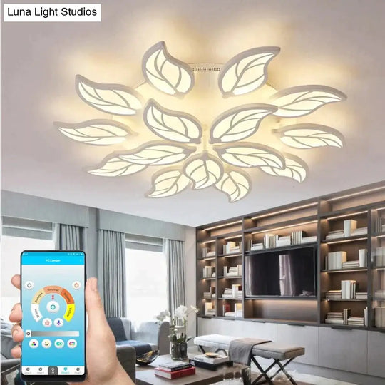 New Style Led Ceiling Light Leaf-Shape For Living Room Study Bedroom Home Decoration Lamp Fixtures