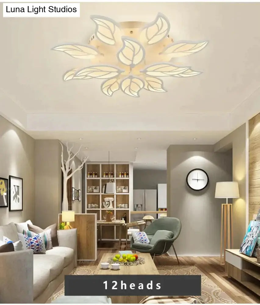 New Style Led Ceiling Light Leaf-Shape For Living Room Study Bedroom Home Decoration Lamp Fixtures