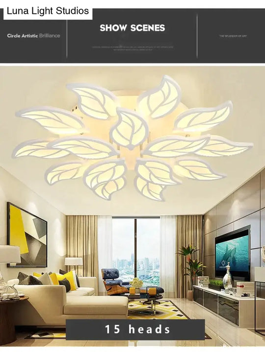 New Style Led Ceiling Light Leaf-Shape For Living Room Study Bedroom Home Decoration Lamp Fixtures