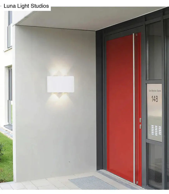 New Wall Lamp Led Aluminum Outdoor Indoor Ip65 Up Down White Black Modern For Home Stairs Bedroom