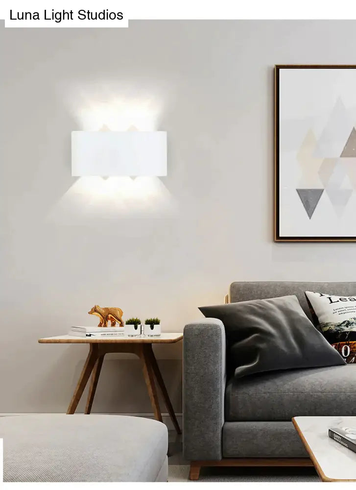 New Wall Lamp Led Aluminum Outdoor Indoor Ip65 Up Down White Black Modern For Home Stairs Bedroom