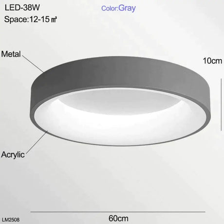 Nora - Led Ceiling Light Bedroom Modern Panel Lamp Lighting Fixture Living Room Kitchen Surface