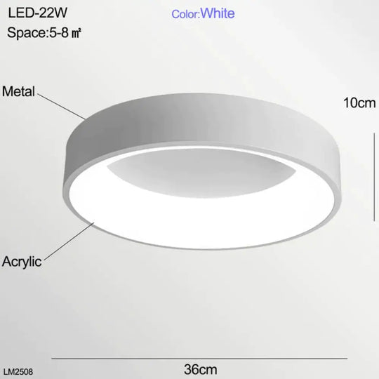 Nora - Led Ceiling Light Bedroom Modern Panel Lamp Lighting Fixture Living Room Kitchen Surface