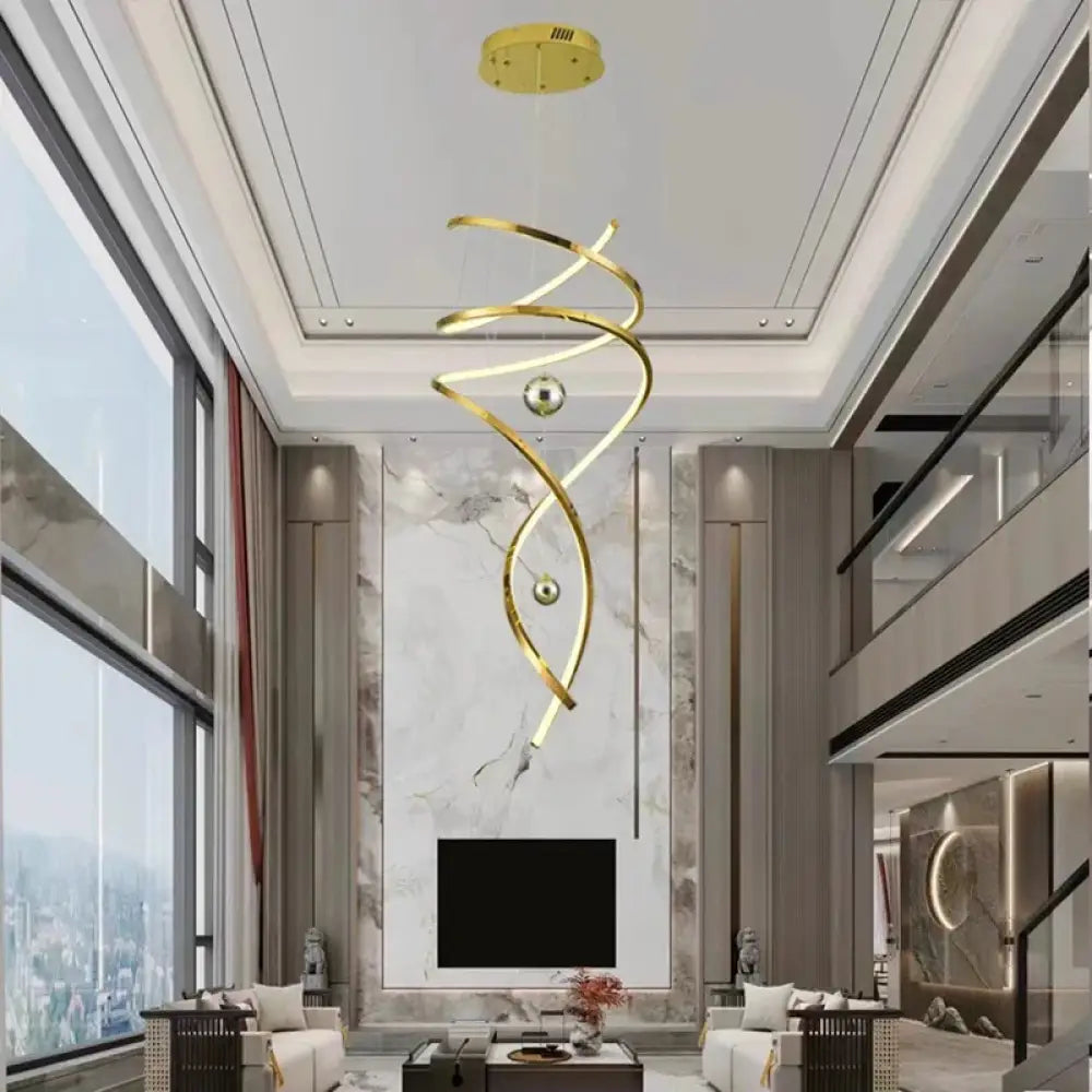Nora Modern Staircase LED Pendant Chandelier Dimmable Remote/Touch Control Chandeliers