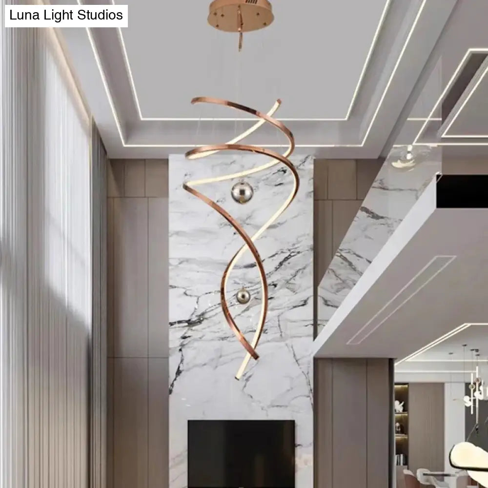 Nora Modern Staircase LED Pendant Chandelier Dimmable Remote/Touch Control Chandeliers