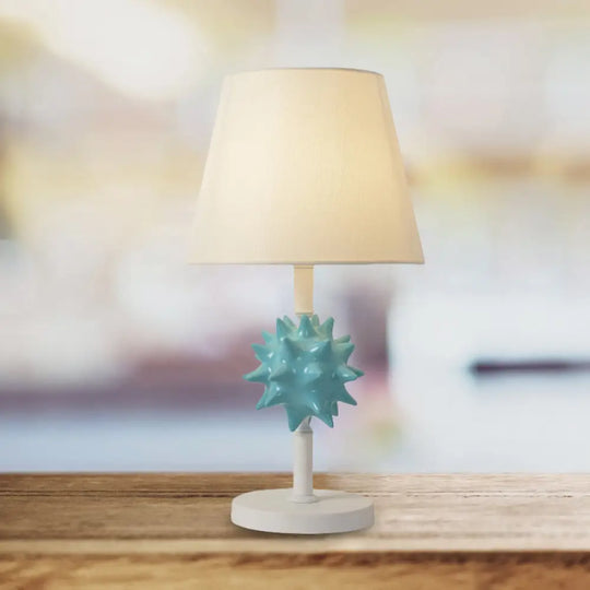 Nora - Sea Resin Urchin Night Table Lamp Cartoon Single Bulb Sky Blue/Gold/Dark Blue Nightstand