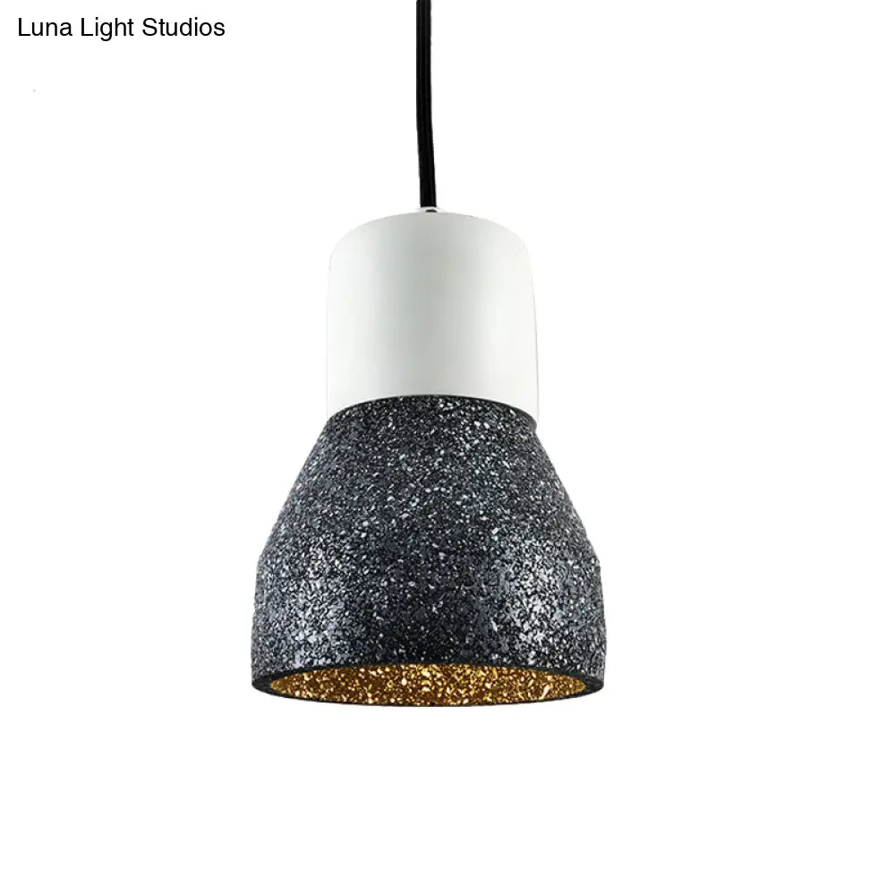 Nordic 1-Light Cement Bottle Pendant: Stylish Suspension Lighting For Restaurants- Grey/Red/Green