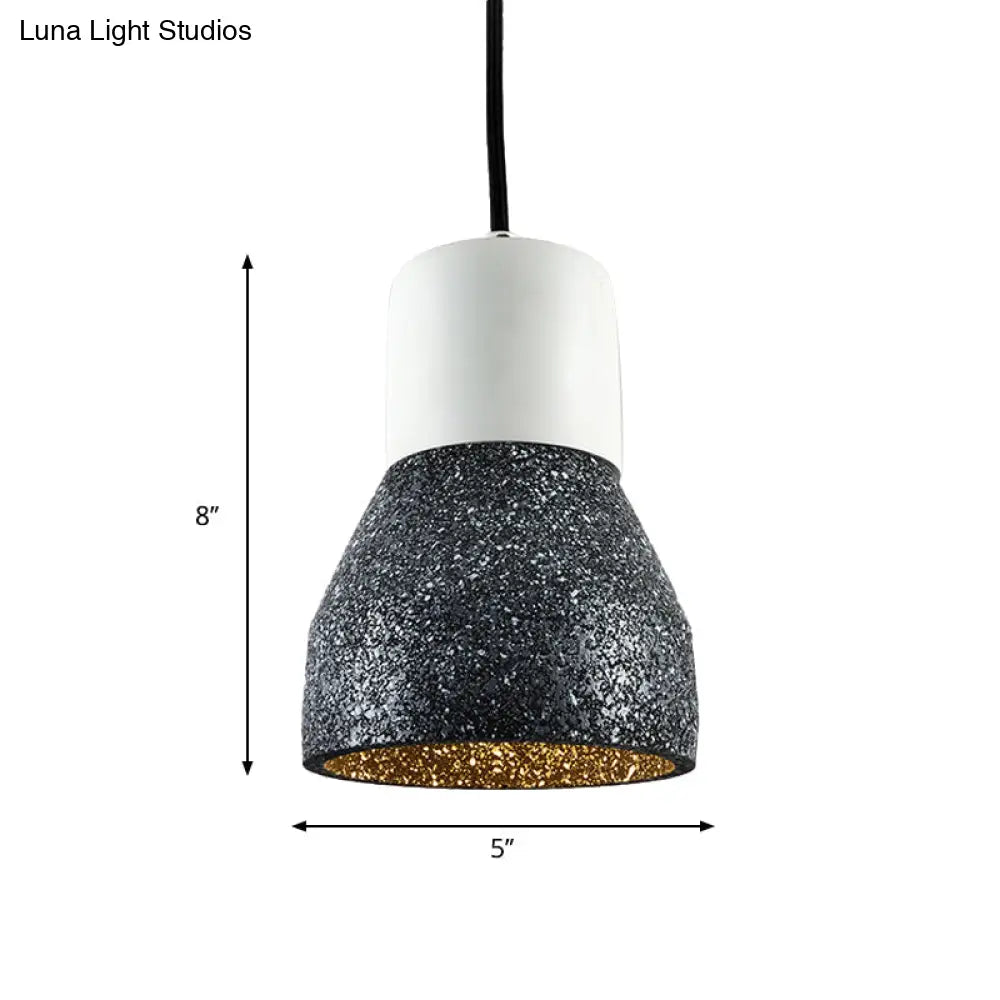 Nordic 1-Light Cement Bottle Pendant: Stylish Suspension Lighting For Restaurants- Grey/Red/Green