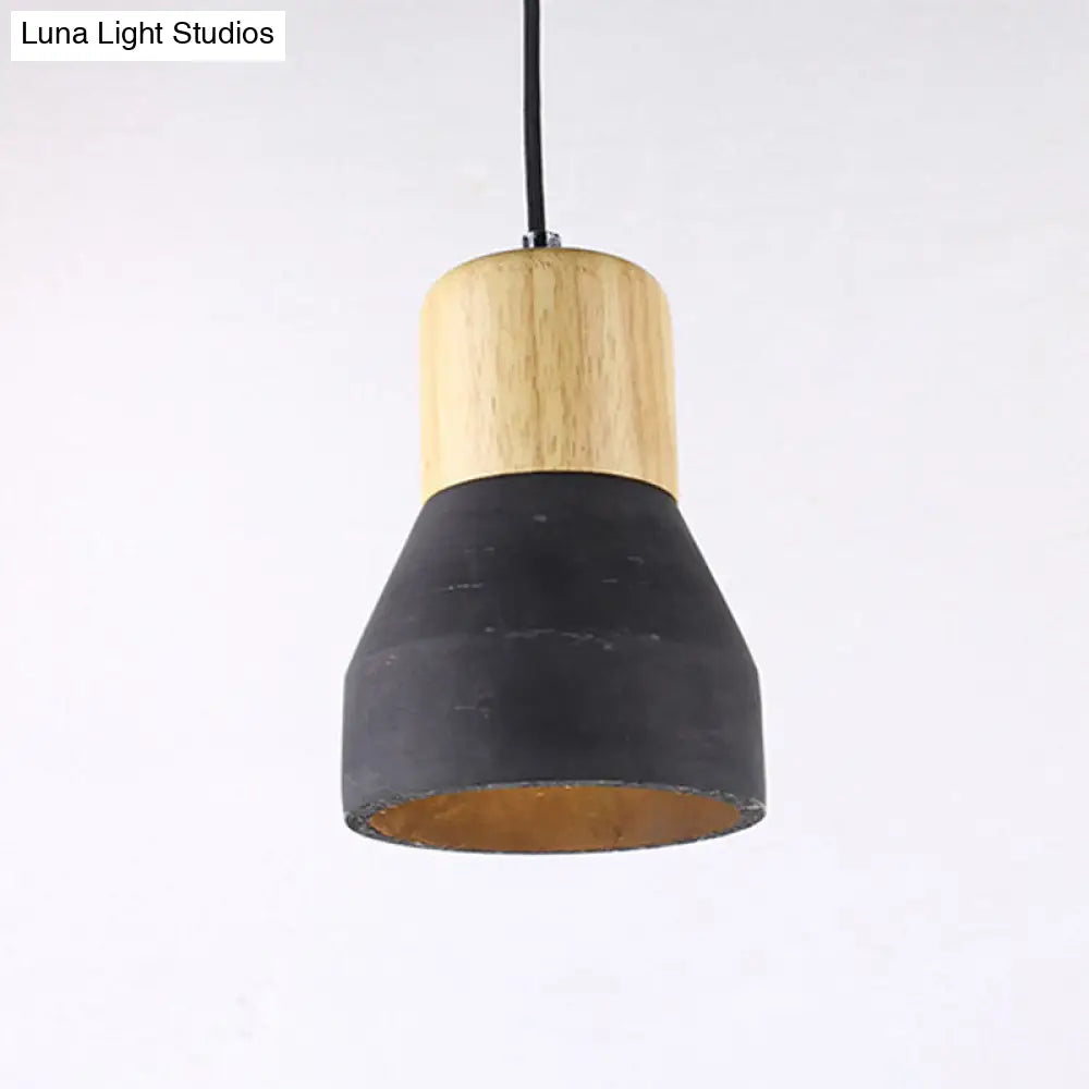 Nordic 1-Light Cement Bottle Pendant Suspension Light In Grey/Red/Green - Ideal For Restaurants