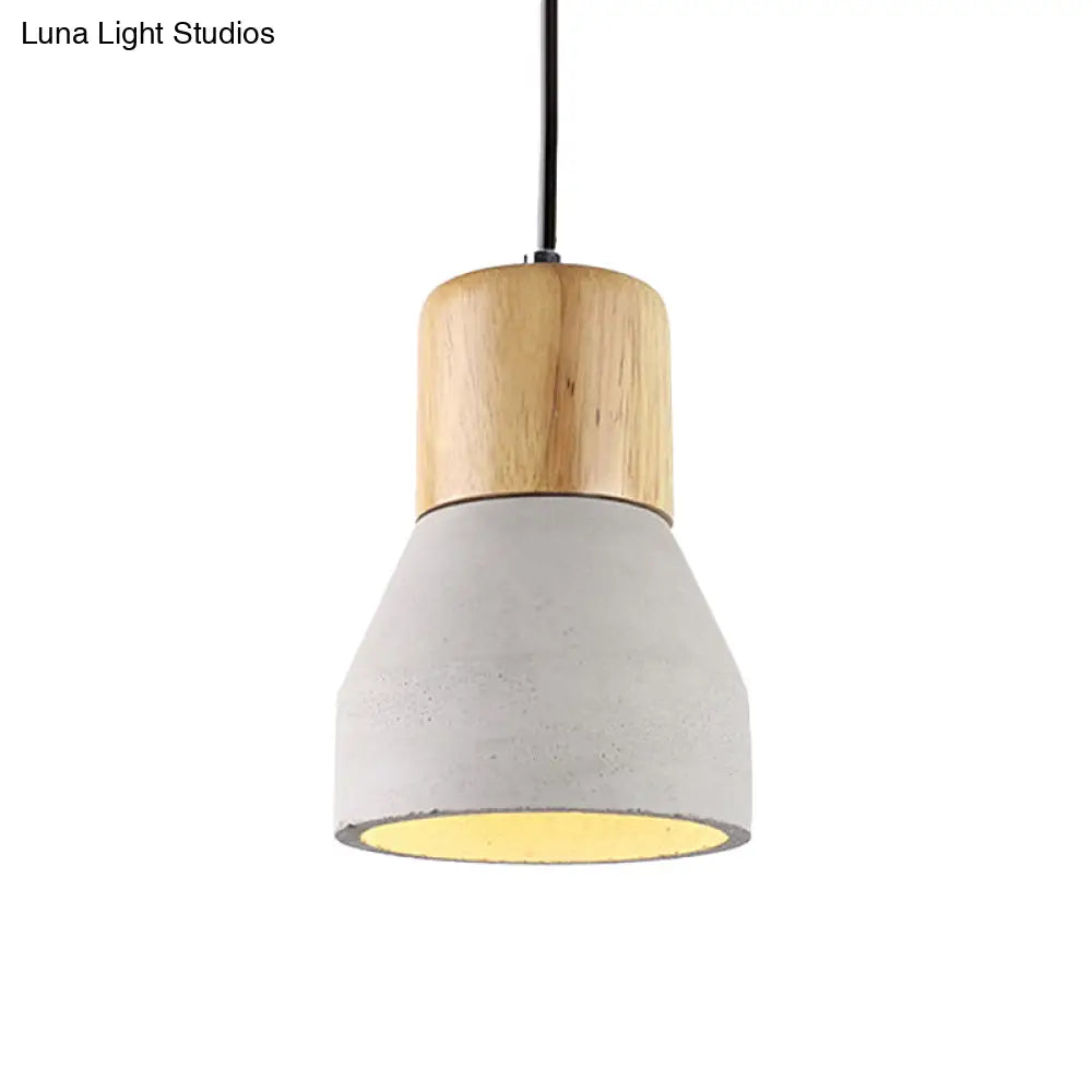 Nordic 1-Light Cement Bottle Pendant: Stylish Suspension Lighting For Restaurants- Grey/Red/Green