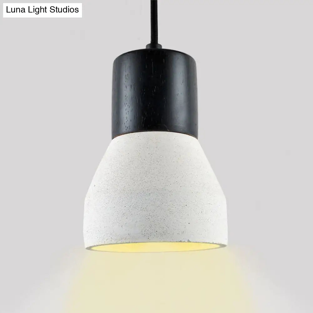 Nordic 1-Light Cement Bottle Pendant: Stylish Suspension Lighting For Restaurants- Grey/Red/Green