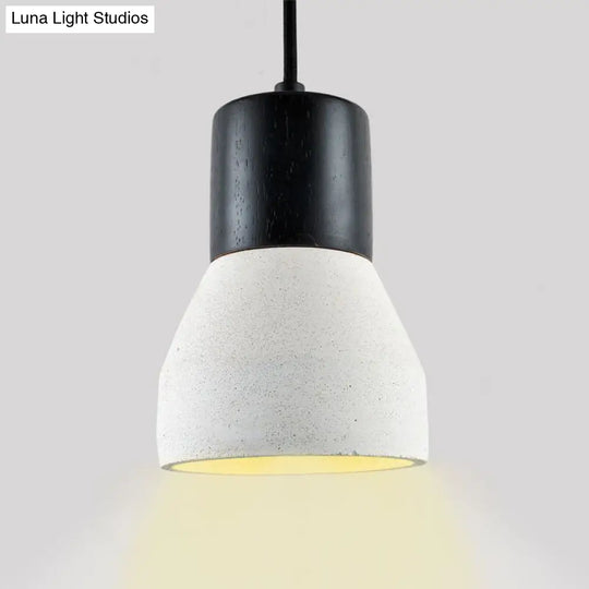 Nordic 1-Light Cement Bottle Pendant: Stylish Suspension Lighting For Restaurants- Grey/Red/Green