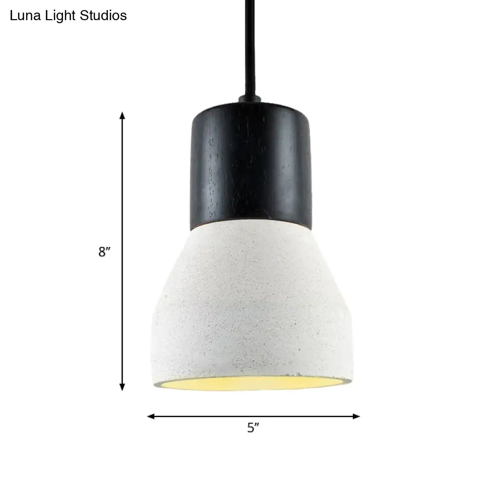 Nordic 1-Light Cement Bottle Pendant: Stylish Suspension Lighting For Restaurants- Grey/Red/Green