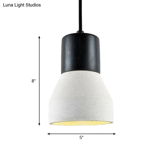 Nordic 1-Light Cement Bottle Pendant: Stylish Suspension Lighting For Restaurants- Grey/Red/Green