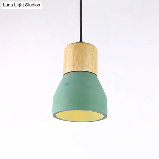 Nordic 1-Light Cement Bottle Pendant Suspension Light In Grey/Red/Green - Ideal For Restaurants