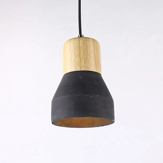 Nordic 1-Light Cement Bottle Pendant: Stylish Suspension Lighting For Restaurants- Grey/Red/Green